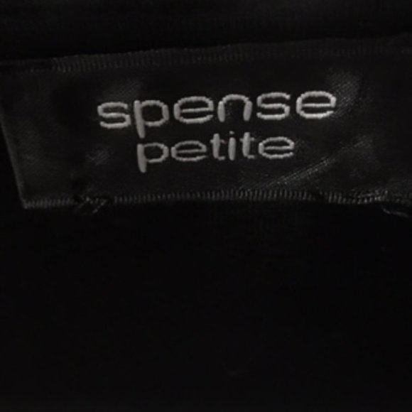 Spense Petite Black Top with Gold Chain Neckline L/XL - Picture 3 of 6